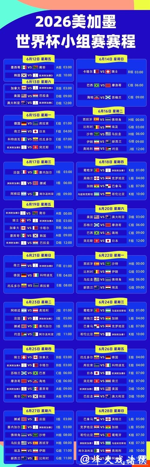 2026世界杯赛事高清直播平台推荐 2026世界杯赛事高清直播平台推荐